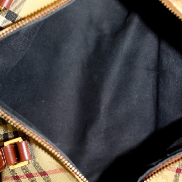 Burberry Leather Nova Check Barrel Bag - Picture 6 of 7